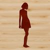 A young female character in vector format.
