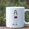 Beautiful Digital Cutout Design A young girl illustration in a digital format suitable for cutting machines and vector graphics.