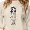 A young girl illustration created in vector format.