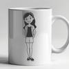 Young Female Illustration in Vector Format A young girl illustration in vector format.