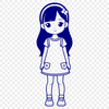Adorable SVG Illustration of a Young Girl A young girl illustration designed as vector art, suitable for various digital applications.