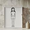 Beautiful Girl SVG Artwork Young girl character designed as scalable vector graphics (SVG) artwork.