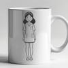 Girl Vector Graphic Image A young girl depicted as a vector graphic in bold lines.