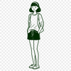 Digital Girl Illustration Created with Vector Graphics Girl character design created using digital graphics software