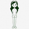 Cute Girl Character SVG Clip Art A young girl character in vector format for use as clip art.