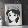 Digital Princess Vector Artwork Female character design in digital vector format, suitable for various cutting machines and editing software.