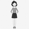Elegant Young Girl Illustration A single line illustration of a young female figure, suitable for digital design and cutting applications.