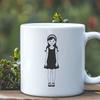 Free Vector Graphic Design Girl A young girl character designed as a vector illustration.