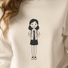 Beautiful Girl Vector Character A young girl character created in vector format using SVG technology.