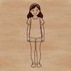 Female silhouette illustration in a digital format suitable for various design applications.