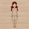 Free Vector Clip Art Girl Design Girl character illustration designed as a scalable vector graphic.