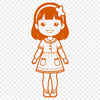 Free Simple Vector Girl Image Simple line drawing of a girl created using computer software.