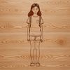 Neutral Background Girl Icon A young female figure in a neutral background.