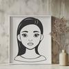 Free Girl Clipart Downloadable SVG A young girl illustration in vector format for design purposes.