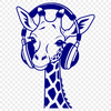 Giraffe vector art design A realistic illustration of a giraffe standing on a grassy plain.