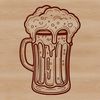 SVG Beer Clip Art Design A simple illustration of a beer glass filled with a frothy head.