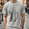 Vector Beer Graphic Design A stylized illustration of a glass containing a cold beer, suitable for vector graphics.