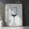 A graphic representation of a glass filled with wine, suitable for various uses including vector art design.