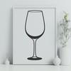 SVG Glass of Wine Illustration A glass of red wine on a table with a white background.