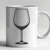 Beautiful Wine Glass Clip Art Design A simple illustration of a wine glass filled with red wine, suitable for graphic design projects.