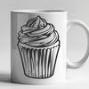 Artistic Cupcake Vector Illustration In SVG For Free Download