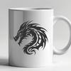 Illustrative representation of a mythical creature's head, designed as a vector graphic.