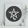 Creative Pentagram Digital Drawing In SVG For Free Download