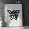 Unique Pig Vector Image - Free PNG