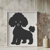 Stunning Standing Poodle Clipart