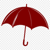 Beautiful Silhouette Umbrella Vector Design A simple digital illustration of a silhouette umbrella with a subtle rain effect.