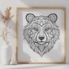 Ornate Bear In PNG & SVG