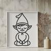 Sitting Christmas Elf DXF