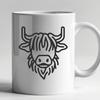 Creative Highland Cow In DXF - For Free Download, Commercial Use