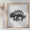 Artistic Baby Dinosaur Illustration - Free PNG