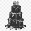 Artistic Birthday Cake In DXF - For Free Download, Commercial Use