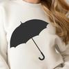 Elegant Vector Silhouette Umbrella Design A simple outline silhouette of an umbrella in vector format.