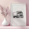 Semi Truck In PDF Format - Free Commercial Use License