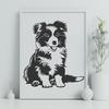 Beautiful Sitting Shetland Sheepdog - SVG