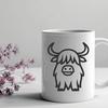 Standing Highland Cow Printable Artwork - SVG Free Download