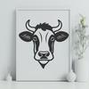 Artistic Cow In SVG, PNG, PDF And DXF File Formats - Free