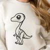 Beautiful Baby Dinosaur Vector Illustration - Free DXF Download