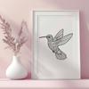 Artistic Hummingbird In SVG - For Free Download, Commercial Use