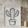 Free Cactus In DXF - For Free Download, Commercial Use