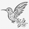 Floral Hummingbird - PDF Format