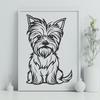 Yorkshire Terrier Artwork In DXF File Format For Free Download