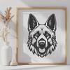 German Shepherd In SVG, PNG, PDF And DXF Formats