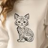 Unique Cat In DXF For Free Download