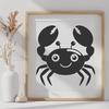 Beautiful Crab Vector Drawing - Free PDF