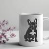 Artistic Sitting French Bulldog Artwork