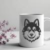 Free Unique Husky Simple Line Drawing